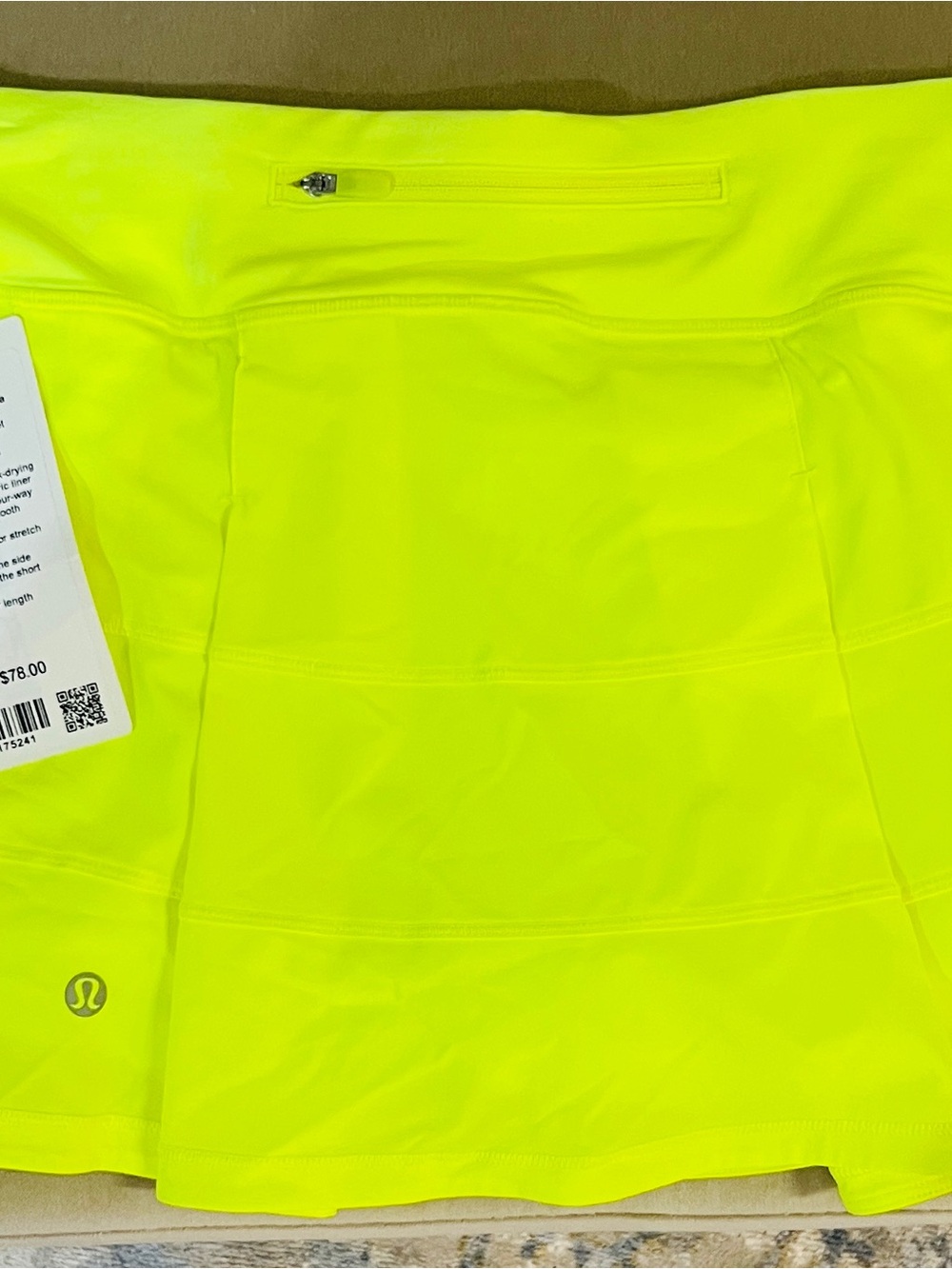 NWT sold out lululemon athletica Neon Yellow Athletic Skirt